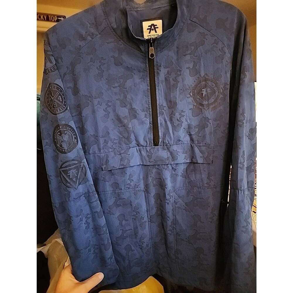 American Fighter Sz M 1/4 Zip Long Sleeve Pullover Premium CR3 Windbreaker NWT
